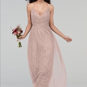 Watters Summer Blush Bridesmaid Dress Size 2